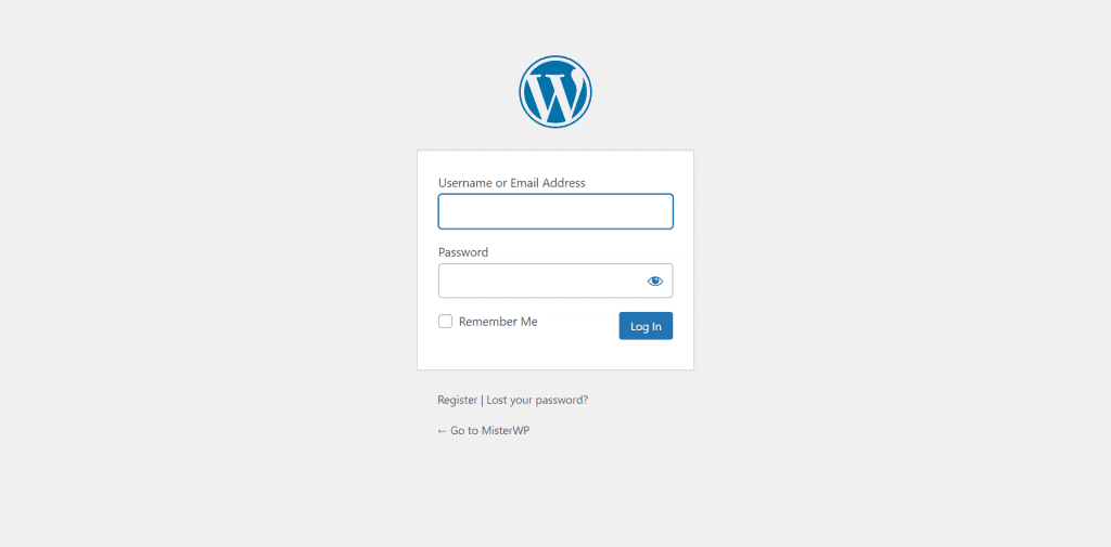 find your wordpress login